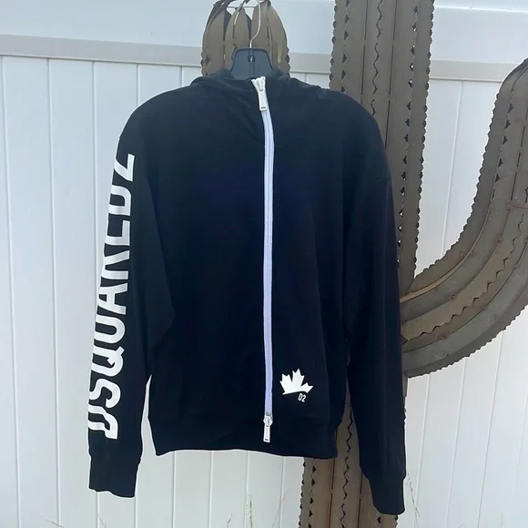 DSQUARED2 Double Zip Leaf Hoodie